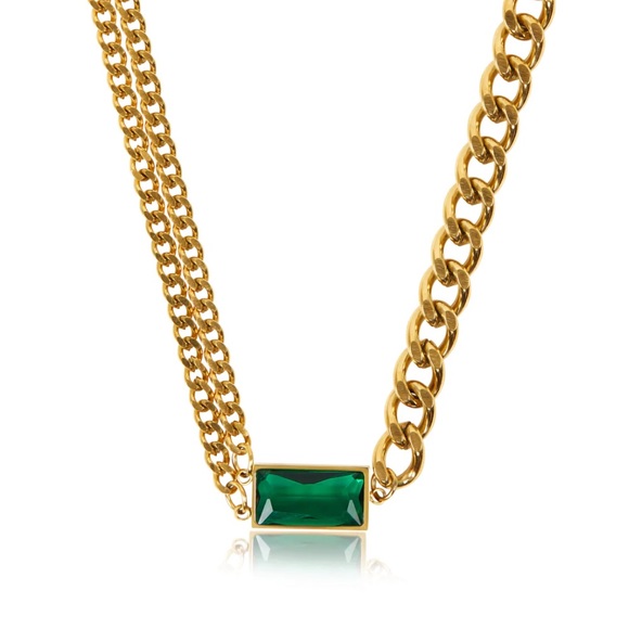 Waterproof double chain necklace - Picture 5 of 5